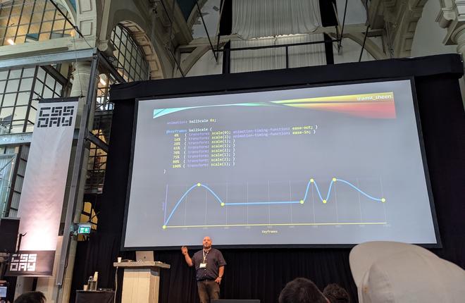 Amit showing a graph where the animation is mapped on